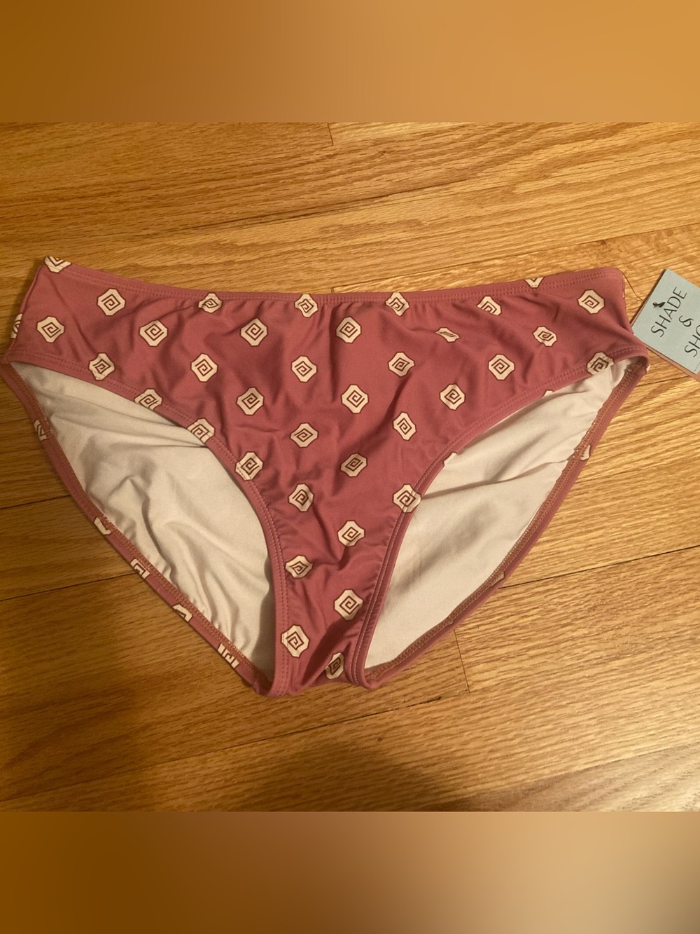 Pink Geometric Bikini Bottom